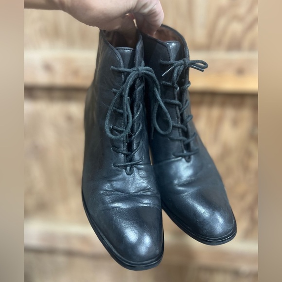 Jeffrey Campbell Talcott Black Leather Lace-Up Ankle Booties 7.5 - Picture 5 of 13